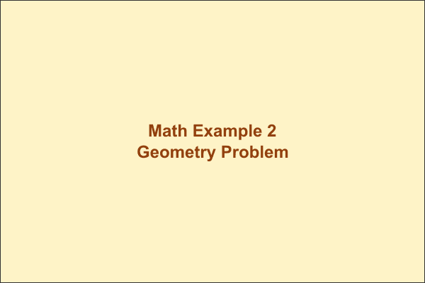 Math Problem - Geometry
