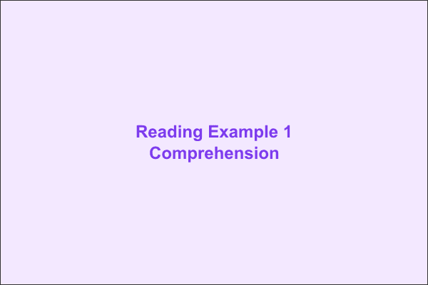 Reading Comprehension - Critical Analysis